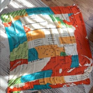 Silk, Wool, Cashmere Map Scarf from Madewell